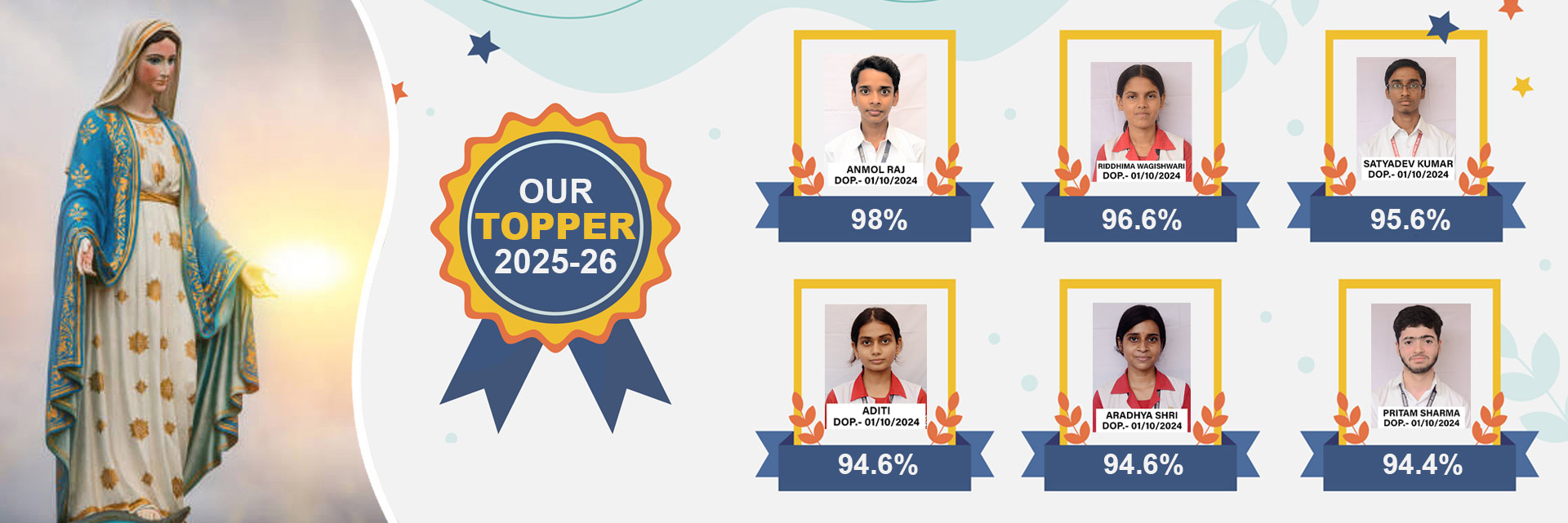 Notre Dame Academy (Barh) CBSE Toppers